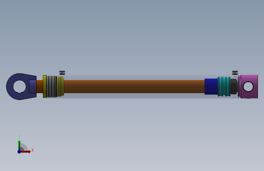 A0003372-焊接型液压缸（带前杆端安装孔）105x70x750 毫米