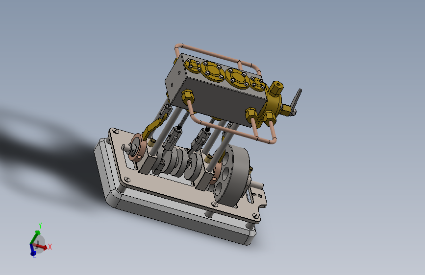 A0003124-2缸立式船用蒸汽机
