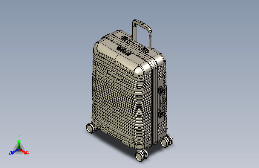 24寸横条纹拉杆箱