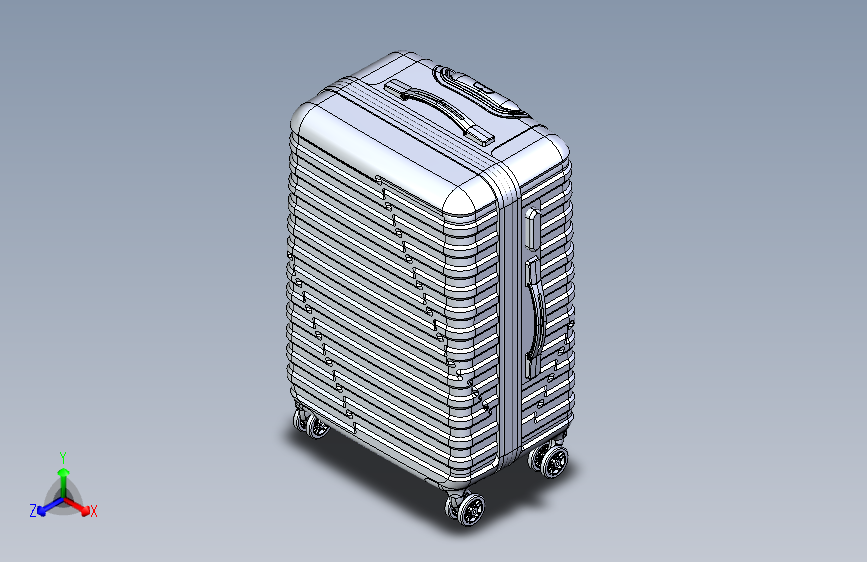 24寸拉杆箱模型