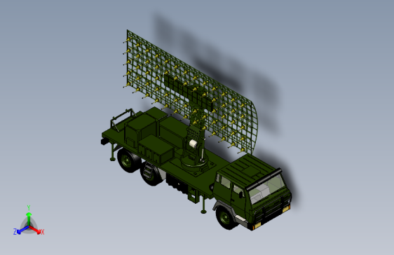 SW陆军雷达车模型1