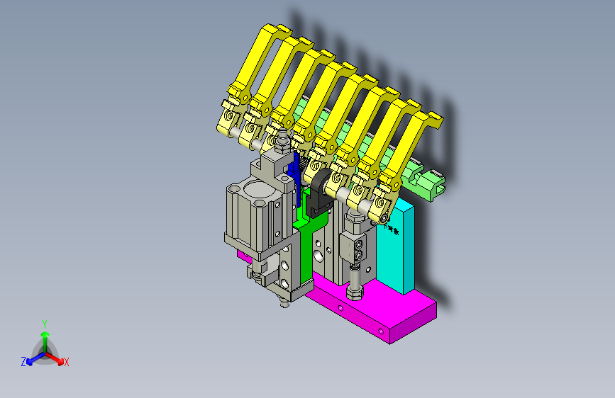 齿轮齿条驱动的夹爪机构