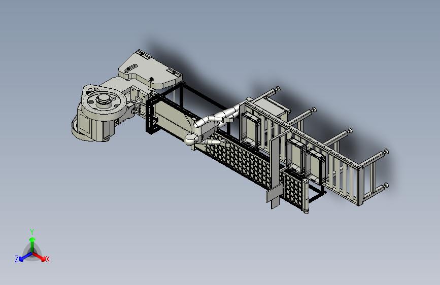 冲床成品自动放框输送线