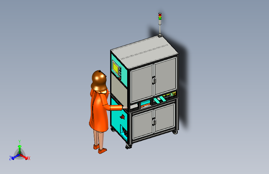 磁石称重设备3D模型