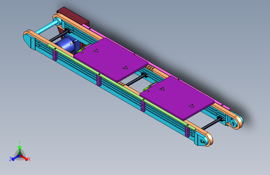 挡料顶升自流式传送带模组