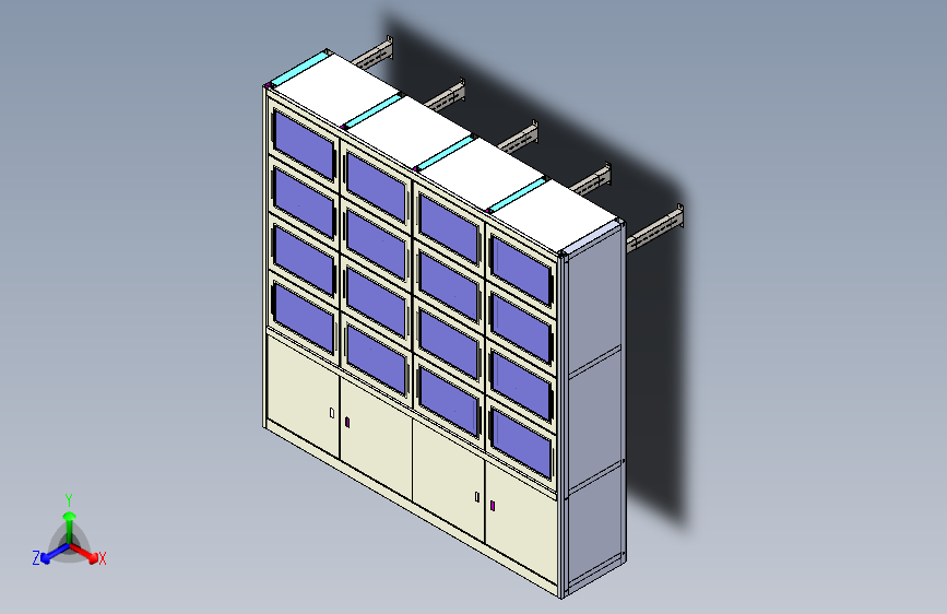 电视架 钣金结构电视监控墙