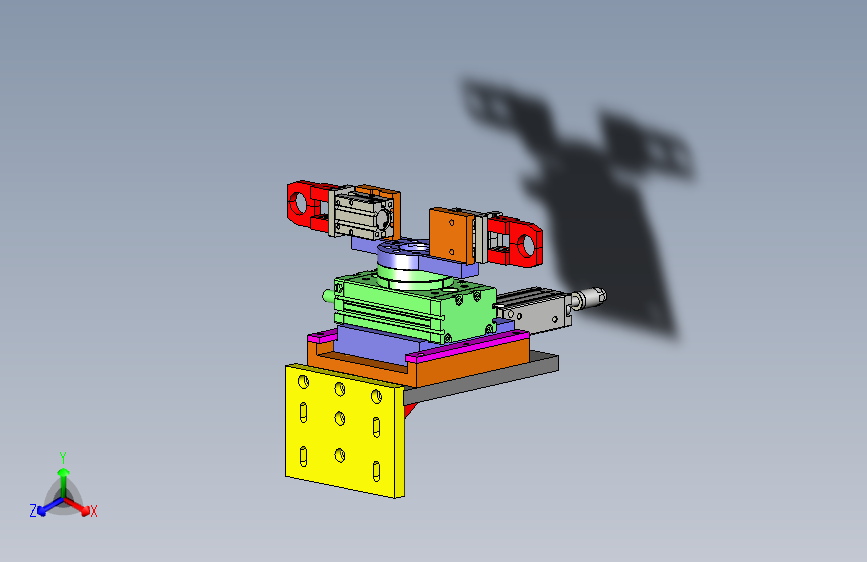 翻转夹爪结构三维设计