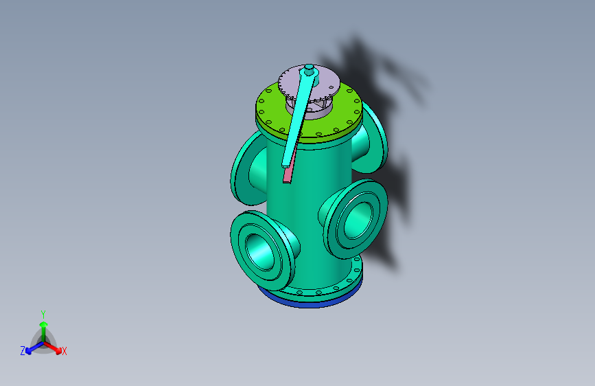 供暖系统手动四通混流阀