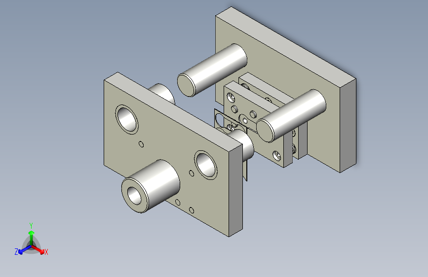 固定链片落料冲孔复合模