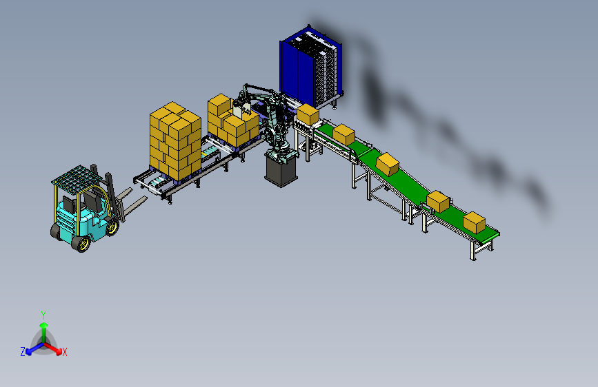 机器人码垛流水线 卡板流水线