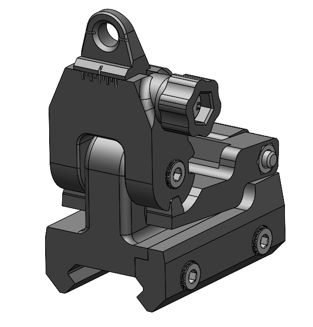 铁瞄准器翻转器 22 毫米皮