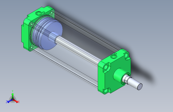 B0002938-蓝空气缸 160x40x400 毫米