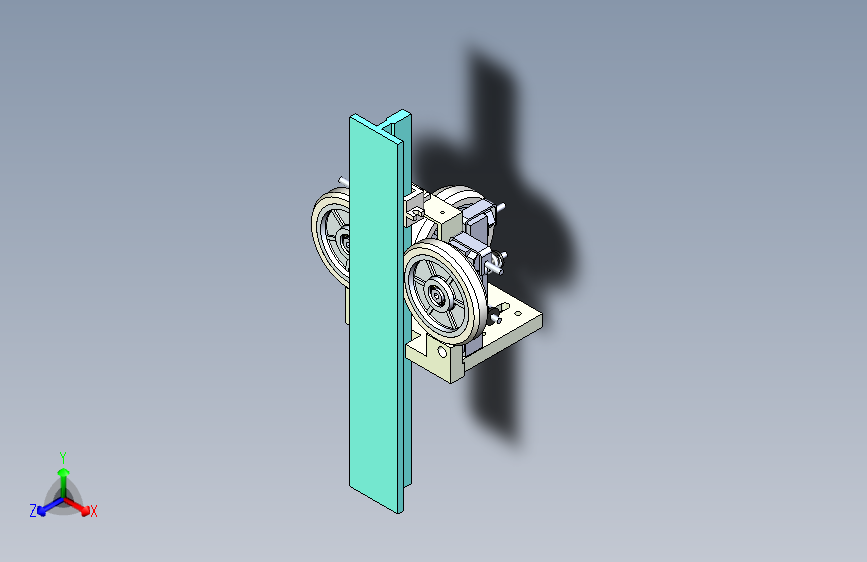 B0002948-一对在导轨上的运动控制轮