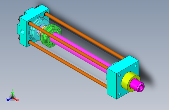 B0002957-气缸（带最小阻尼弹簧）40x18x150毫米