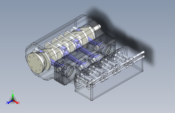 B0002969-4缸活塞发动机组件+零件