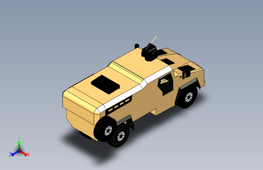 B0003030-4x4 轮胎战术装甲车 (TTZA) 概念设计