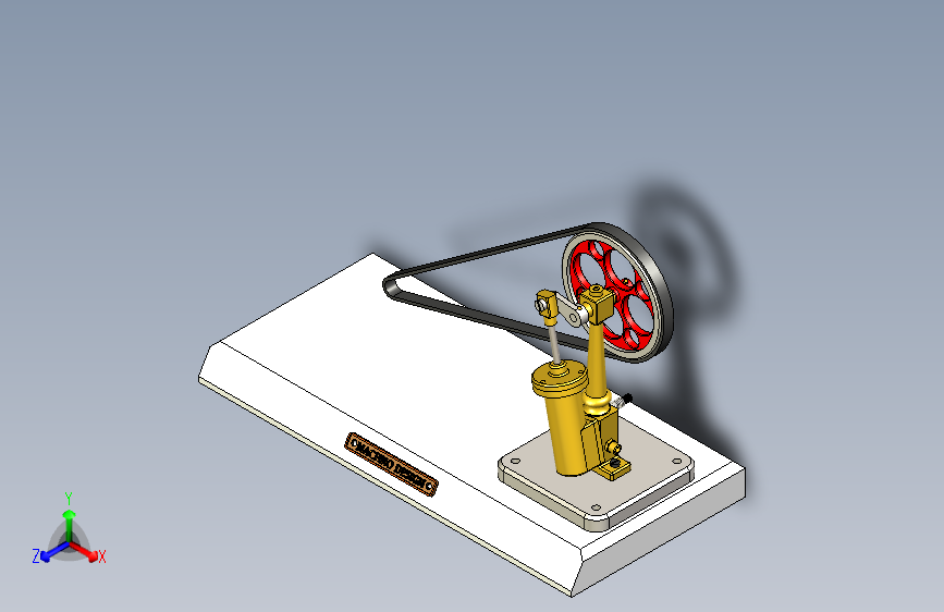 B0003123-单活塞往复式蒸汽机