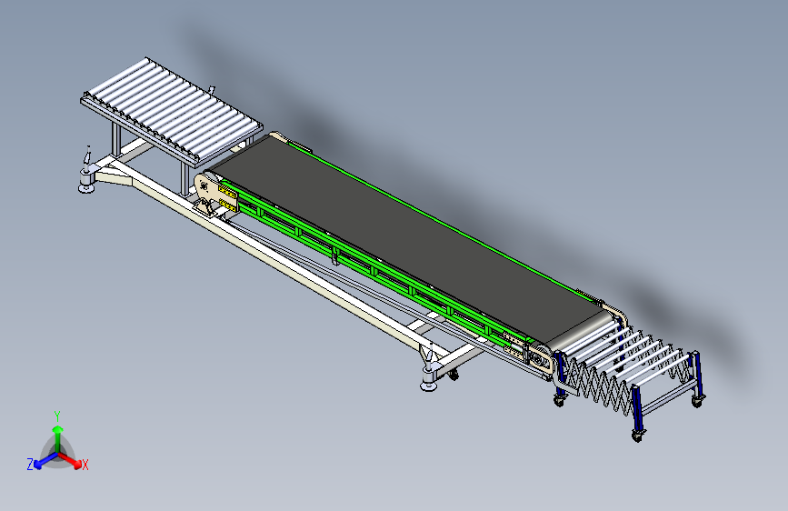B0003301-卡车装载输送机带剪刀升降的可调皮带输送机