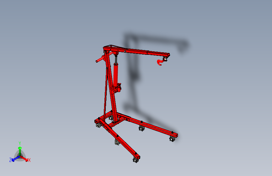 B0003325-带360°旋转钩的折叠发动机起重机