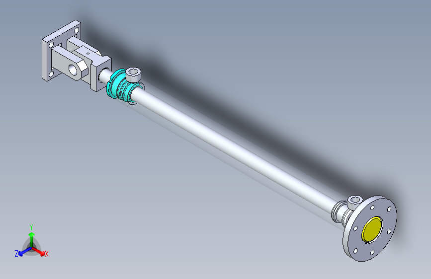 B0003380-焊接型液压缸（带前后端安装法兰）50x30x600 毫米