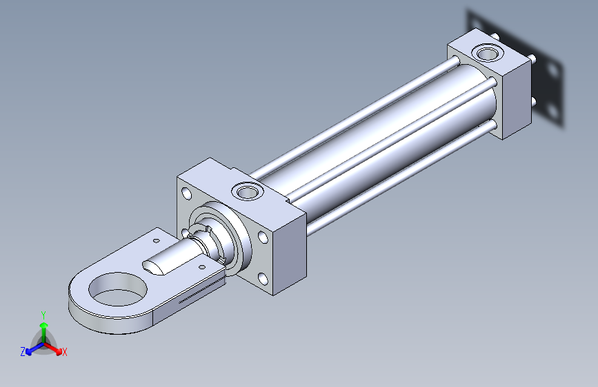 B0003406-转向横拉杆液压缸（前安装法兰）40x28x200 毫米