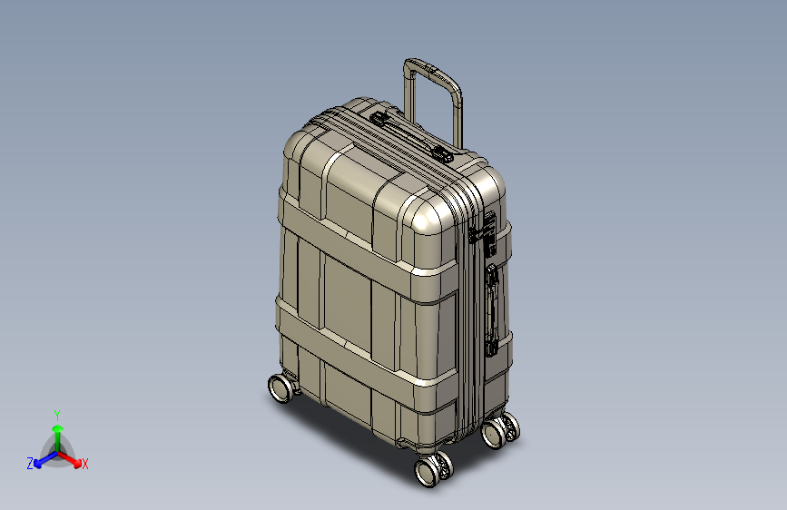 井字拉杆箱模型