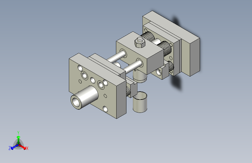 空心圆管立式双向冲缺口模