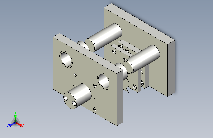 链板片冲孔落料复合模3D模型