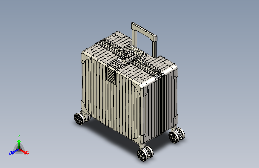 铝框电脑拉杆箱