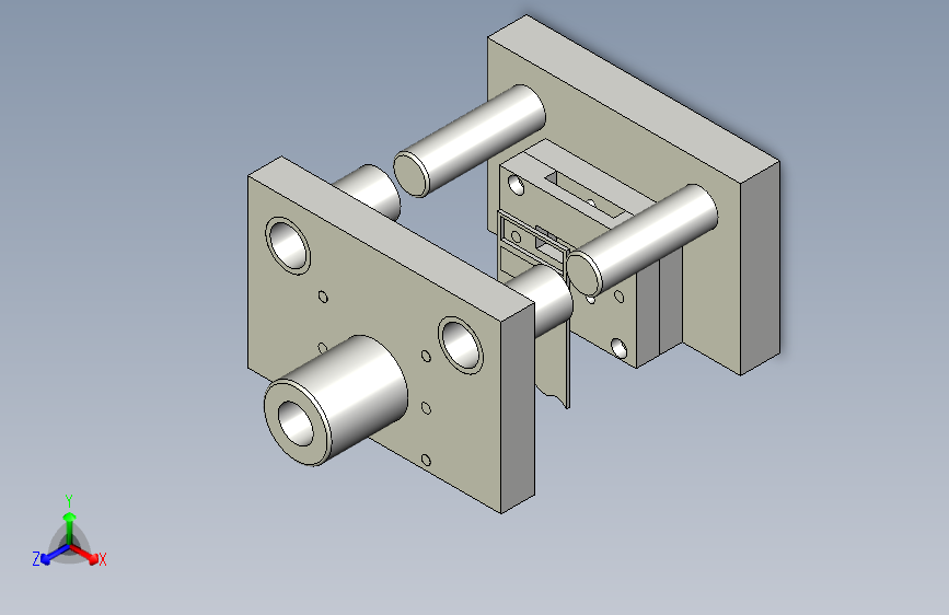 偏心板冲孔落料级进模