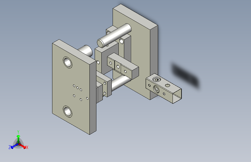 汽车附件冲三孔模