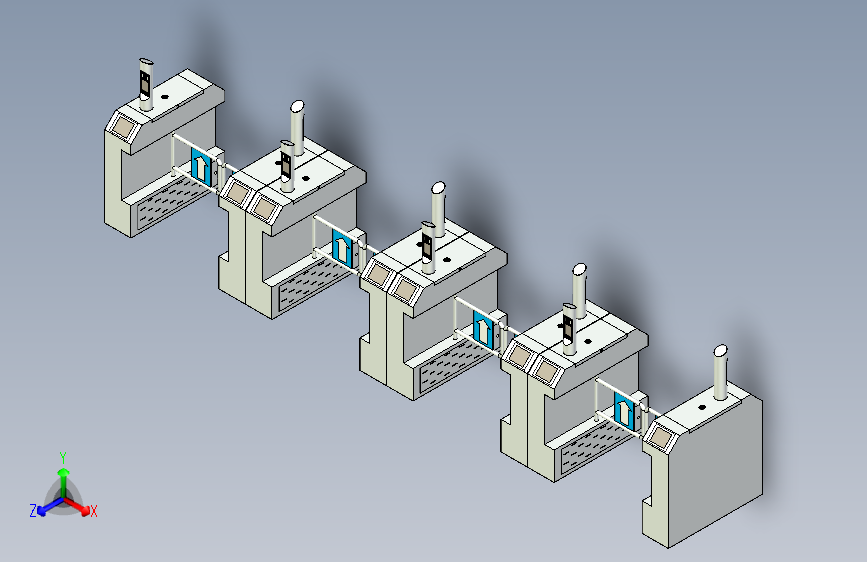 人行通道闸门模型