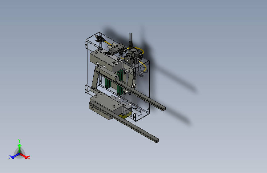 输送机变轨机构 气缸连杆摇摆机构