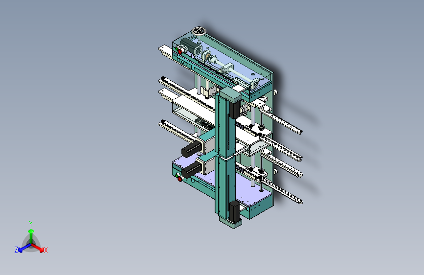双轨道在线式点胶机