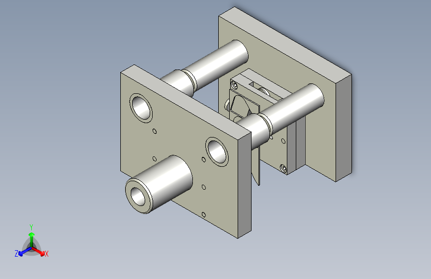 凸耳块冲孔落料级进模