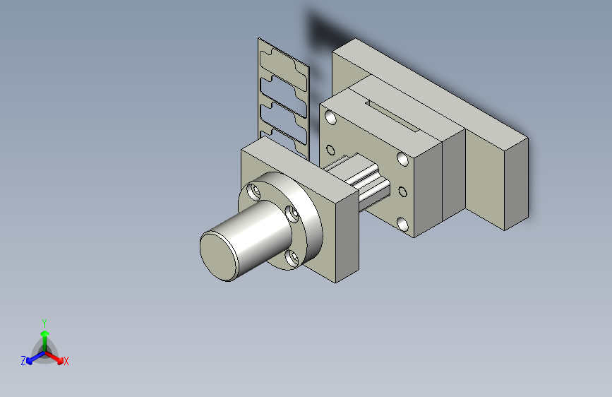 凸台垫块导板式落料模