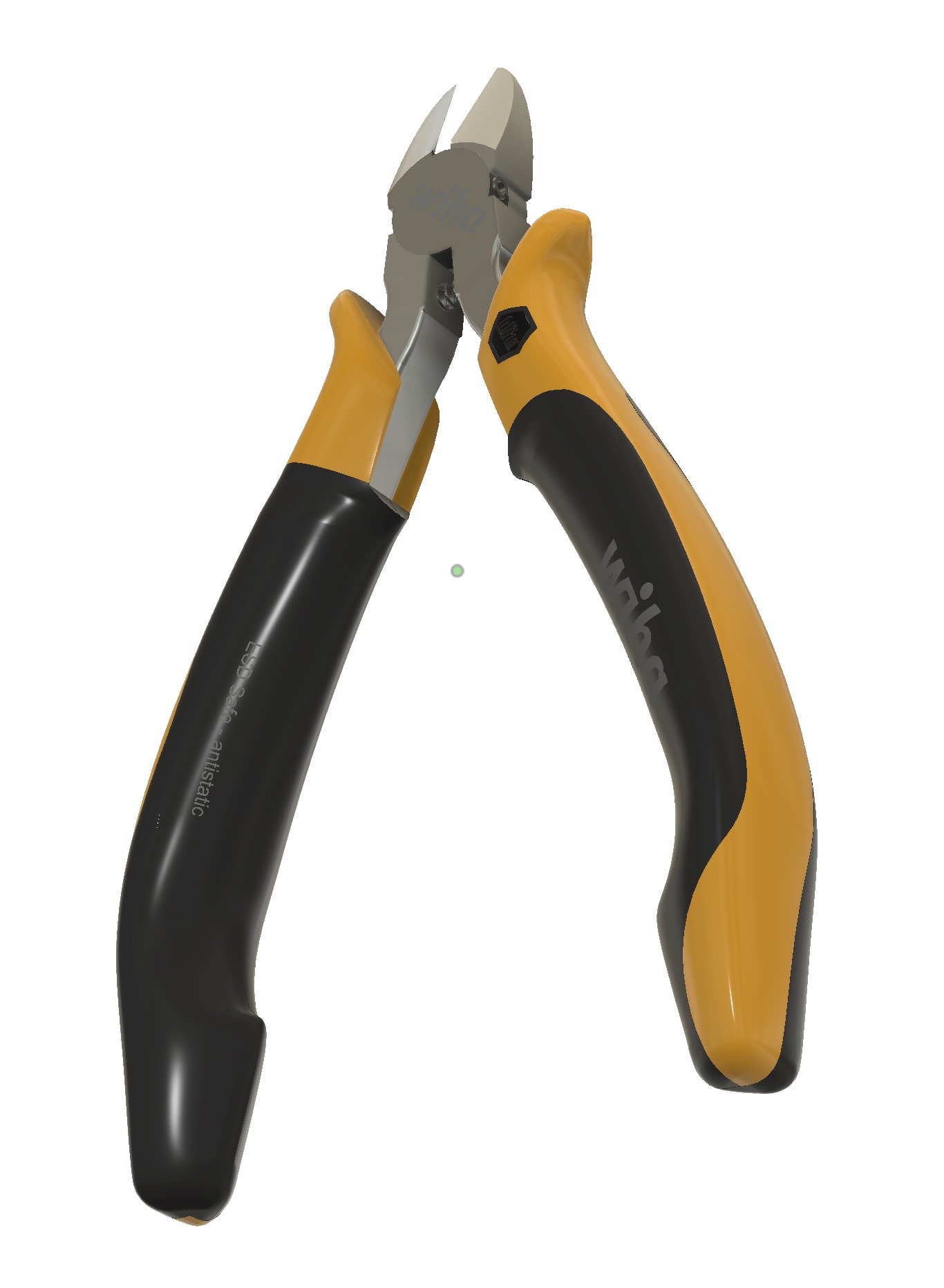Wiha精密对角线切割钳:ESD安全,齐平,尖头,总尺寸为4 1_2英寸