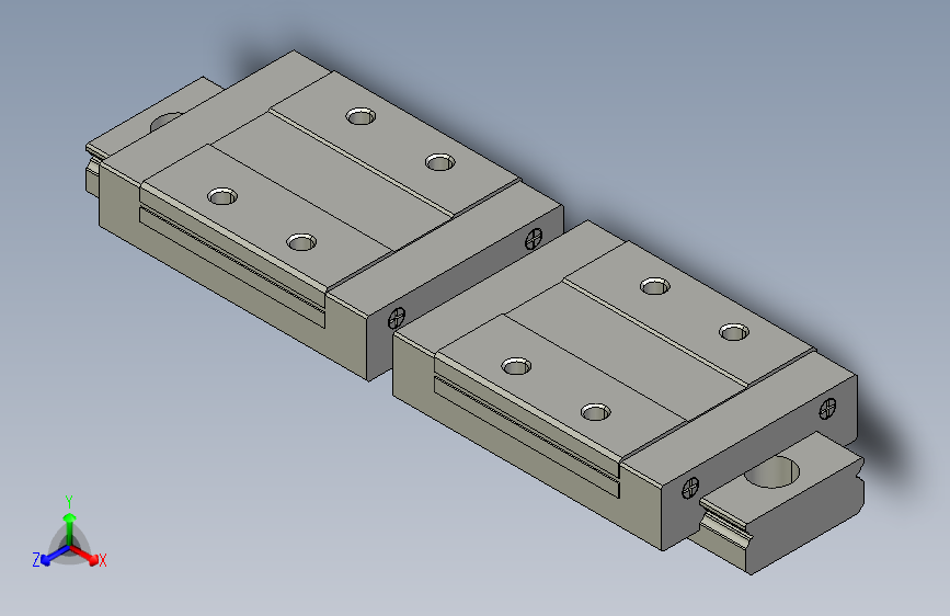 JLCMC经济型直线导轨模块—微型宽标准型参考CAD（宽轨+滑块组件）
