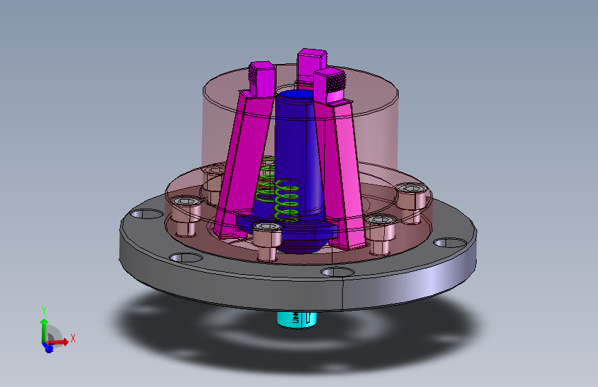 844自动夹紧装置夹具 STEP+IGS格式