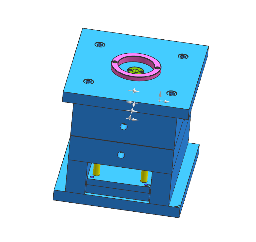 小收纳盒注塑模设计含三维模型建模