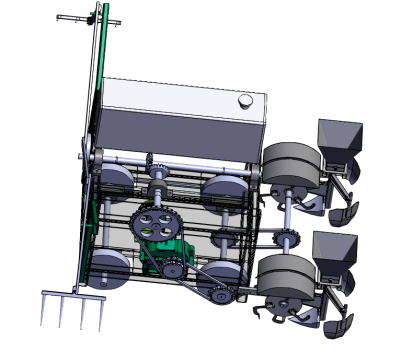 小型自走式施肥机设计含三维模型二维说明