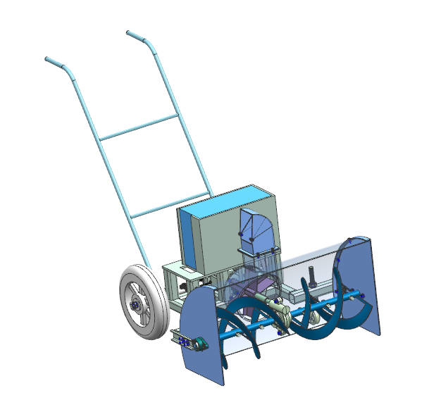 小型手推式除雪机设计含三维图+7张CAD图纸+说明书 1636153