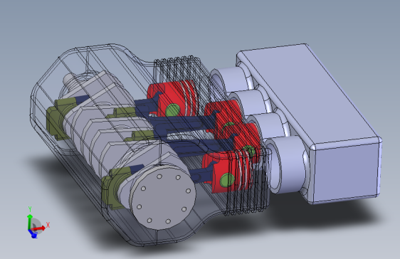简易四缸活塞发动机结构 stp+sw16无参数