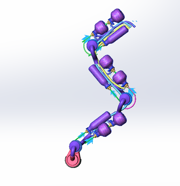 四足机器狗的单条腿 STEP格式