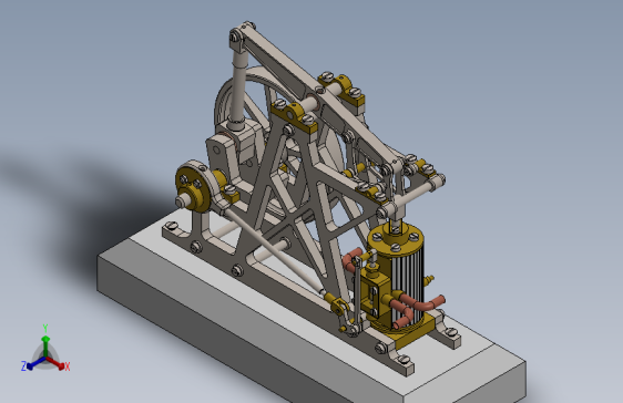 单缸平衡梁蒸汽机