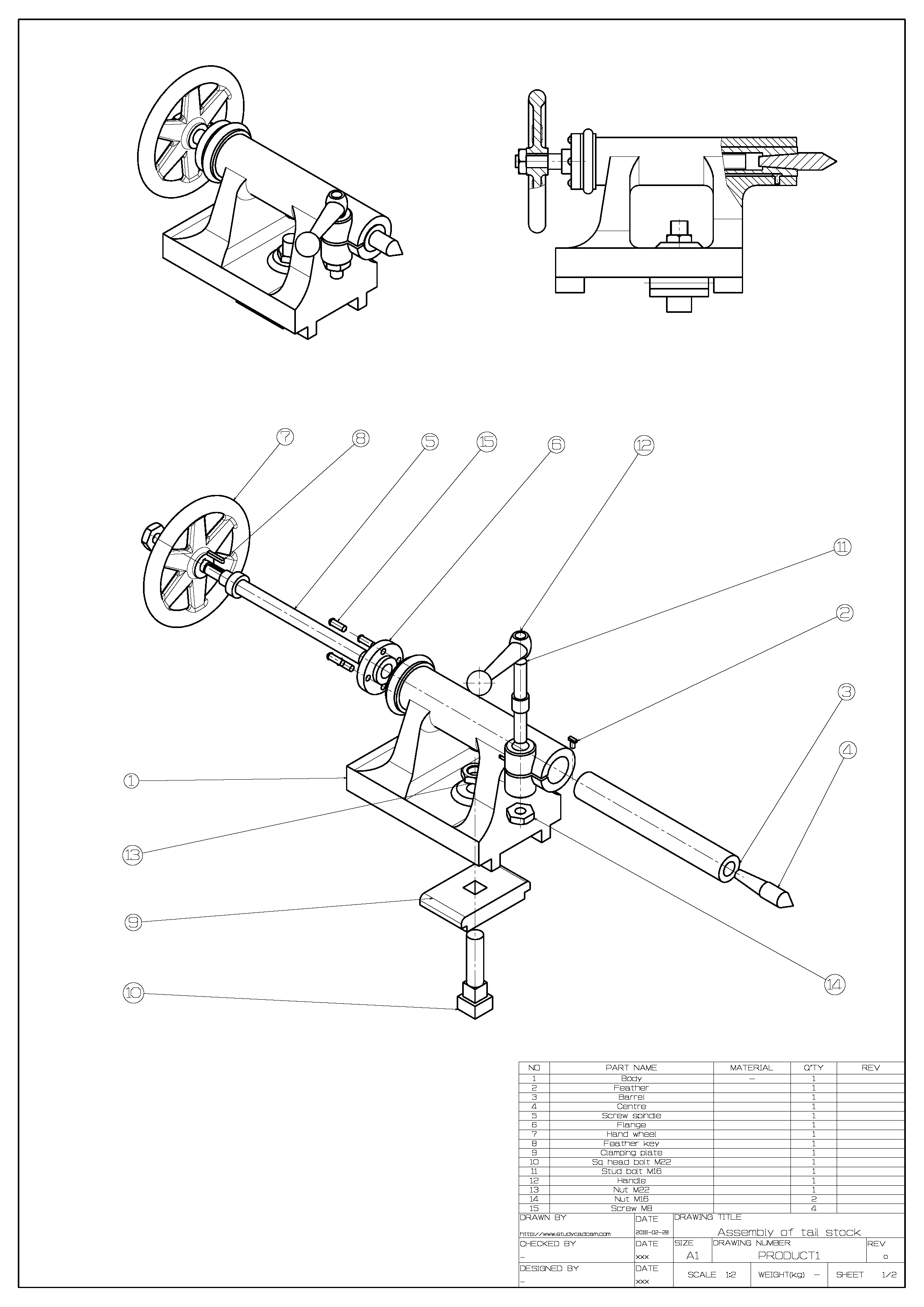 A2005120-车床尾座