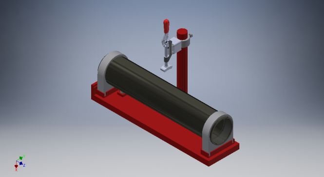 A2005199-用于液压缸管与连接过程法兰的定位焊夹具