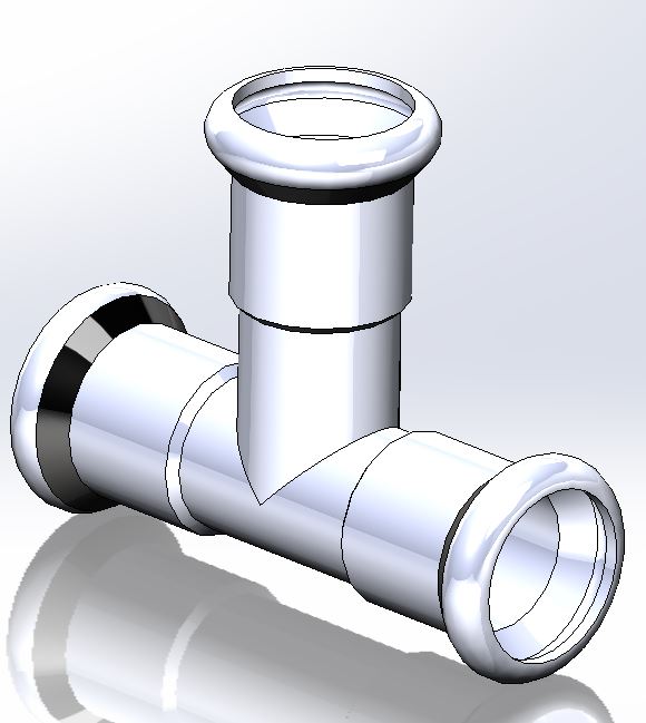 A3004480-多套Geberit T-piece 等同于 CuNiFe三通管接头