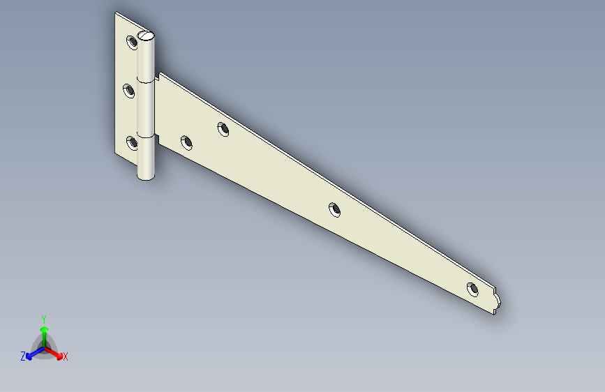 A3004489-钢中号T形铰链 250毫米