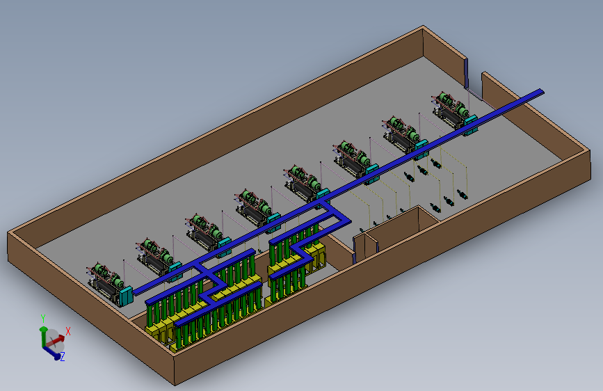 机房空调系统3D模型